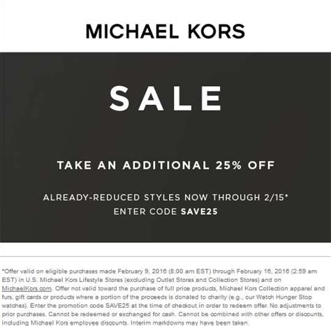 Michael Kors promotional code